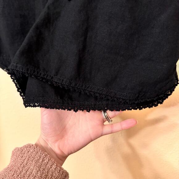 Caslon Women’s Black Linen Blend Shorts - Size Small - Elastic Waist & Pockets - Picture 4 of 11